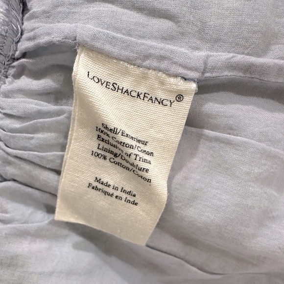 LoveShackFancy NWOT Arthur Baby Blue Skies Floral Flutter Sleeve Mini Dress Sz 0 - Picture 11 of 11